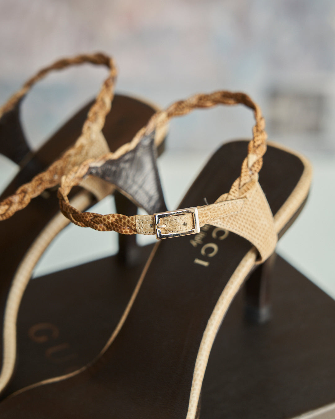 Gucci sandali by Tom Ford in lucertola