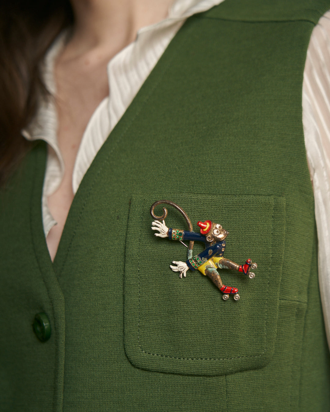 Spilla americana scimmia vintage anni 50