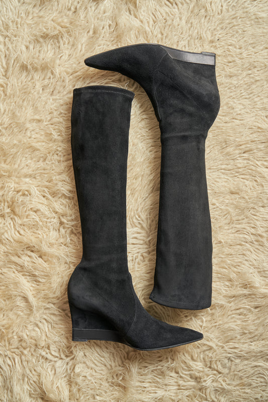 Stivali Casadei in camoscio stretch