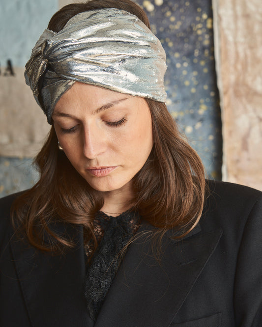 Turbante argento plumetis GUCCI
