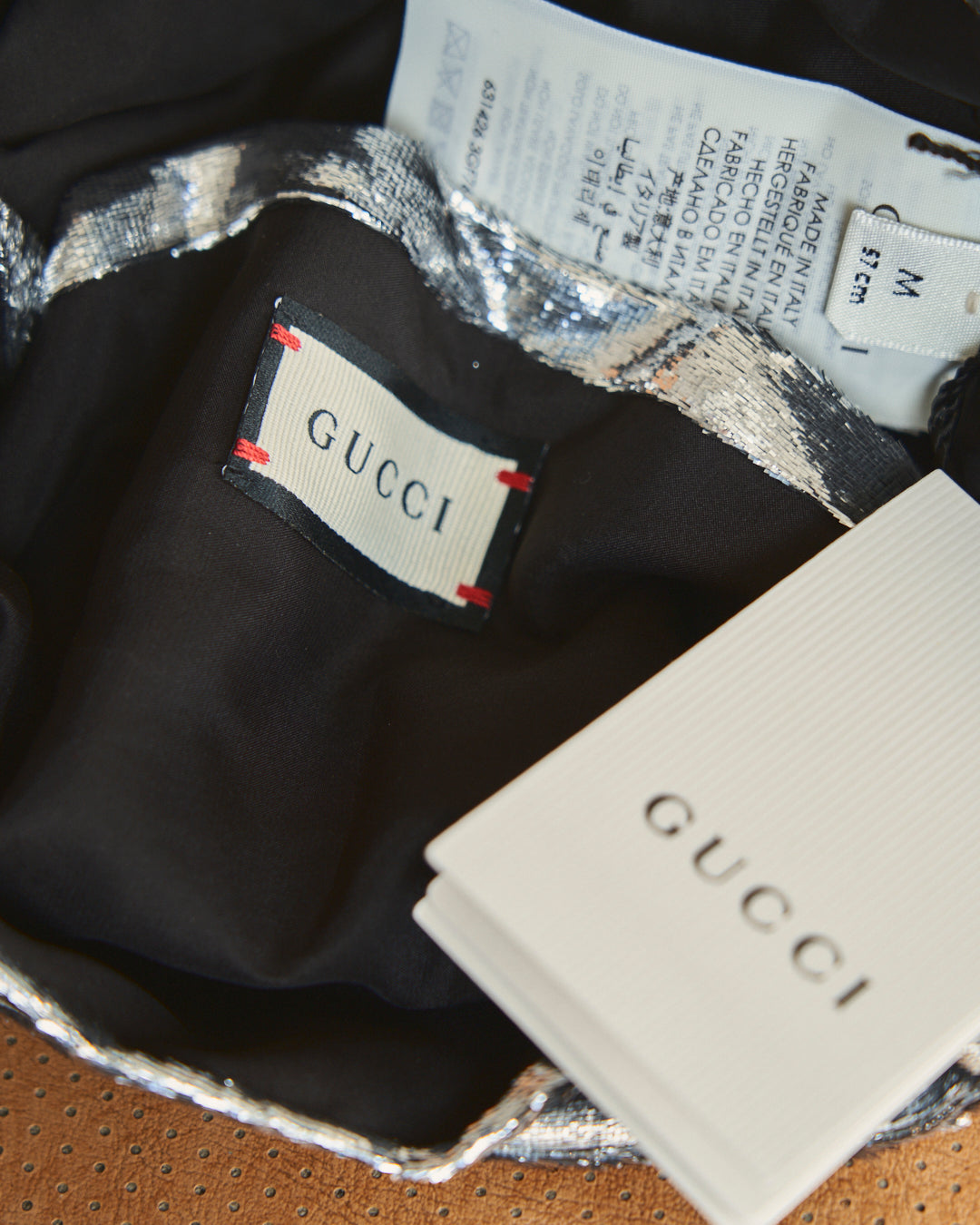 Turbante argento plumetis GUCCI